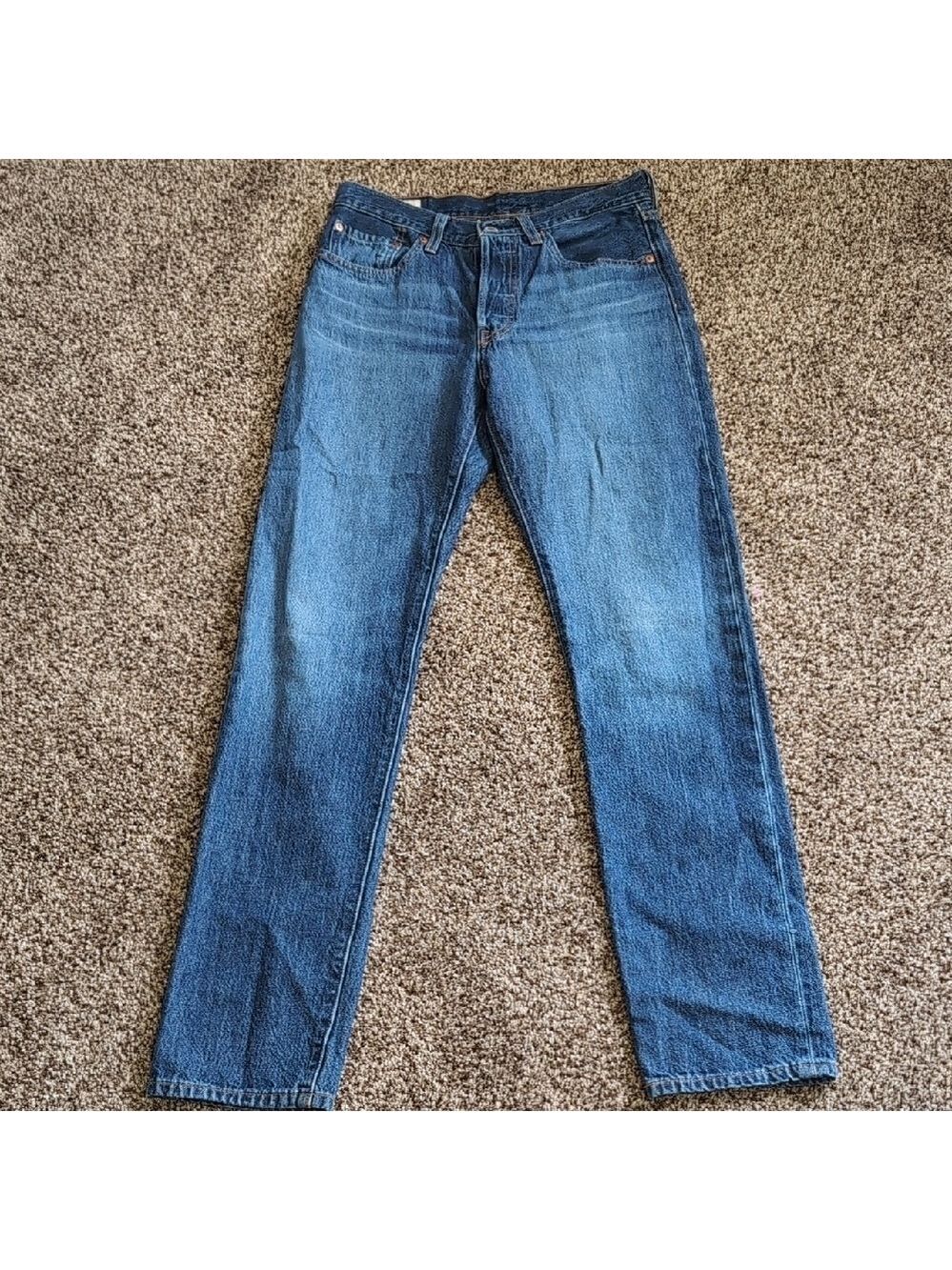 Levis Premium 501 Original Fit High Rise Straight Dark Wash Women's Size 26